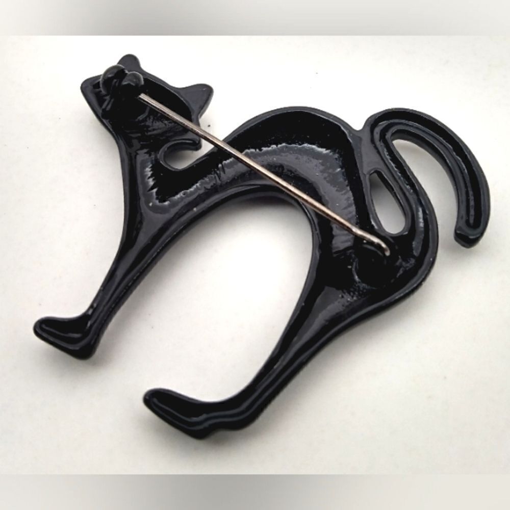 Black Cat Brooch Jewelry Pin - Picture 6 of 8